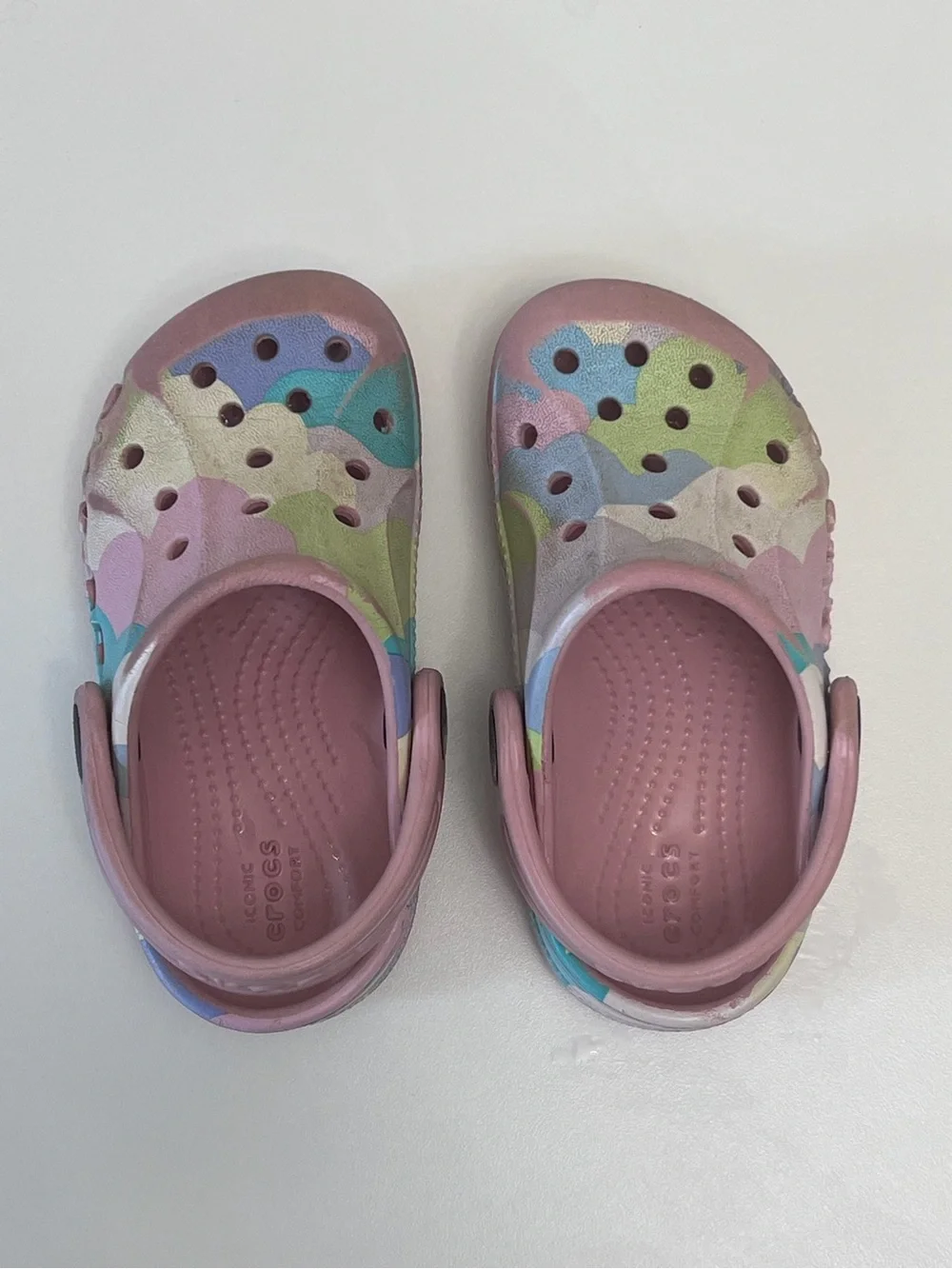CROCS Kids Water Clogs in Pink Multi Floral Print